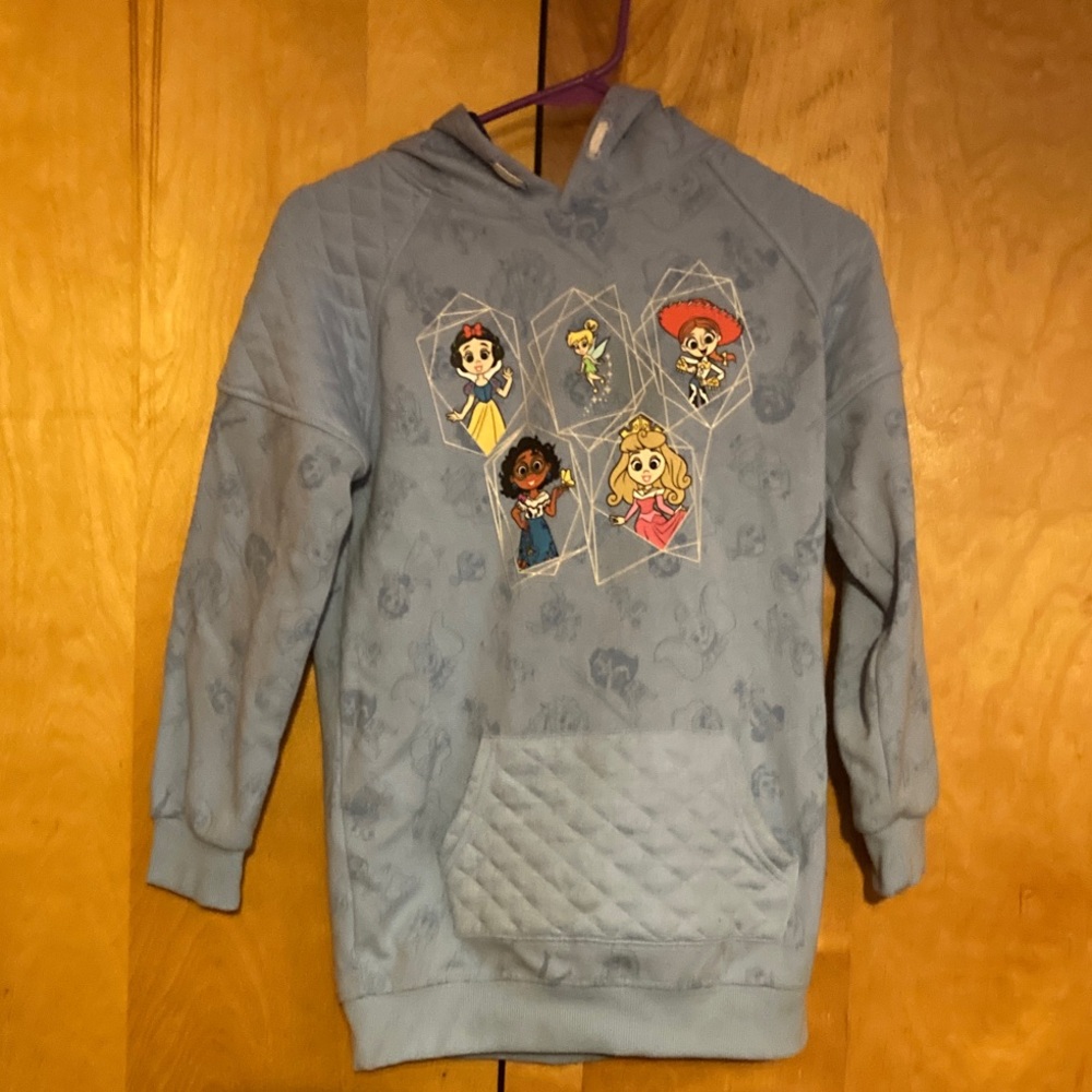 Kids Light Blue Character Hoodie